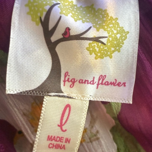 Fig & flower Floral marron Maxi Dress size L - Picture 14 of 16